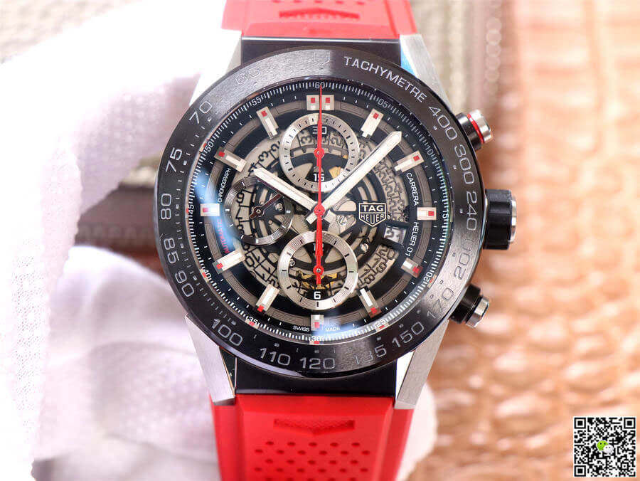 Replica TAG Heuer Carrera CAR2A1Z.FT6050 11 Best Edition XF Factory Red Rubber Strap