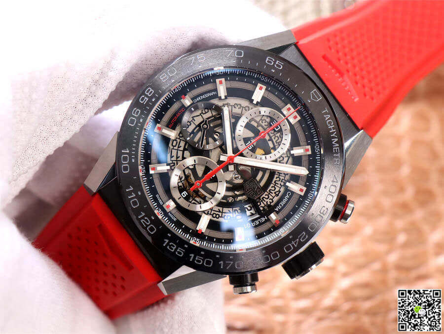 Replica TAG Heuer Carrera CAR2A1Z.FT6050 11 Best Edition XF Factory Red Rubber Strap