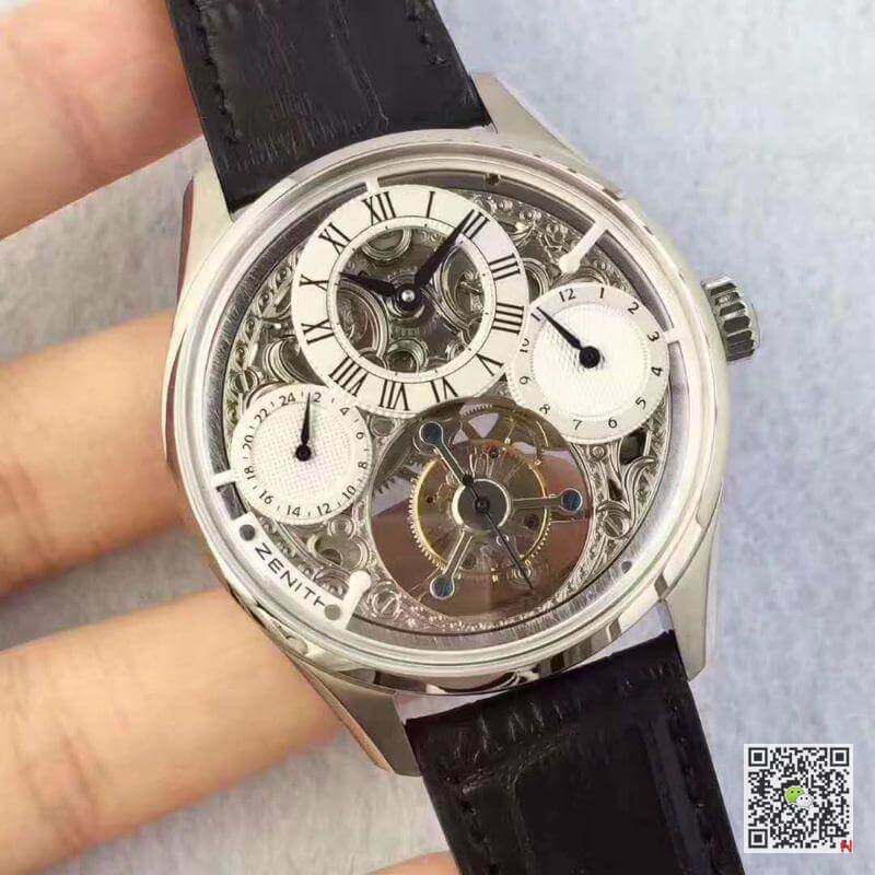 Replica Zenith EP Calender Skeleton Tourbillon RGLE 11 Best Edition Swiss Tourbillon