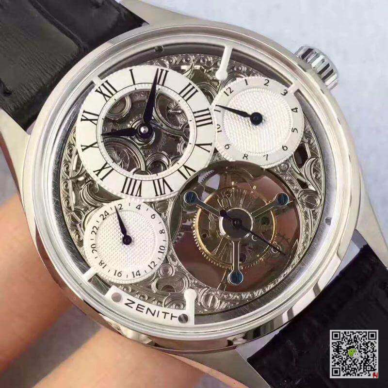 Replica Zenith EP Calender Skeleton Tourbillon RGLE 11 Best Edition Swiss Tourbillon