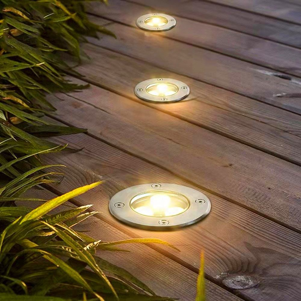 Outdoor Waterproof RGBW Underground Lights In-ground light Garden Pathway illuminates Deck Landscape Lighting