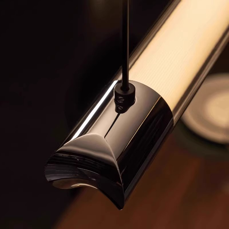 Elegant dining room chandelier modern tea room island counter lamp high-end linear pendant lights