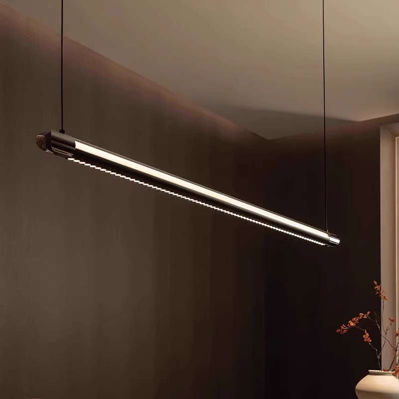 Elegant dining room chandelier modern tea room island counter lamp high-end linear pendant lights
