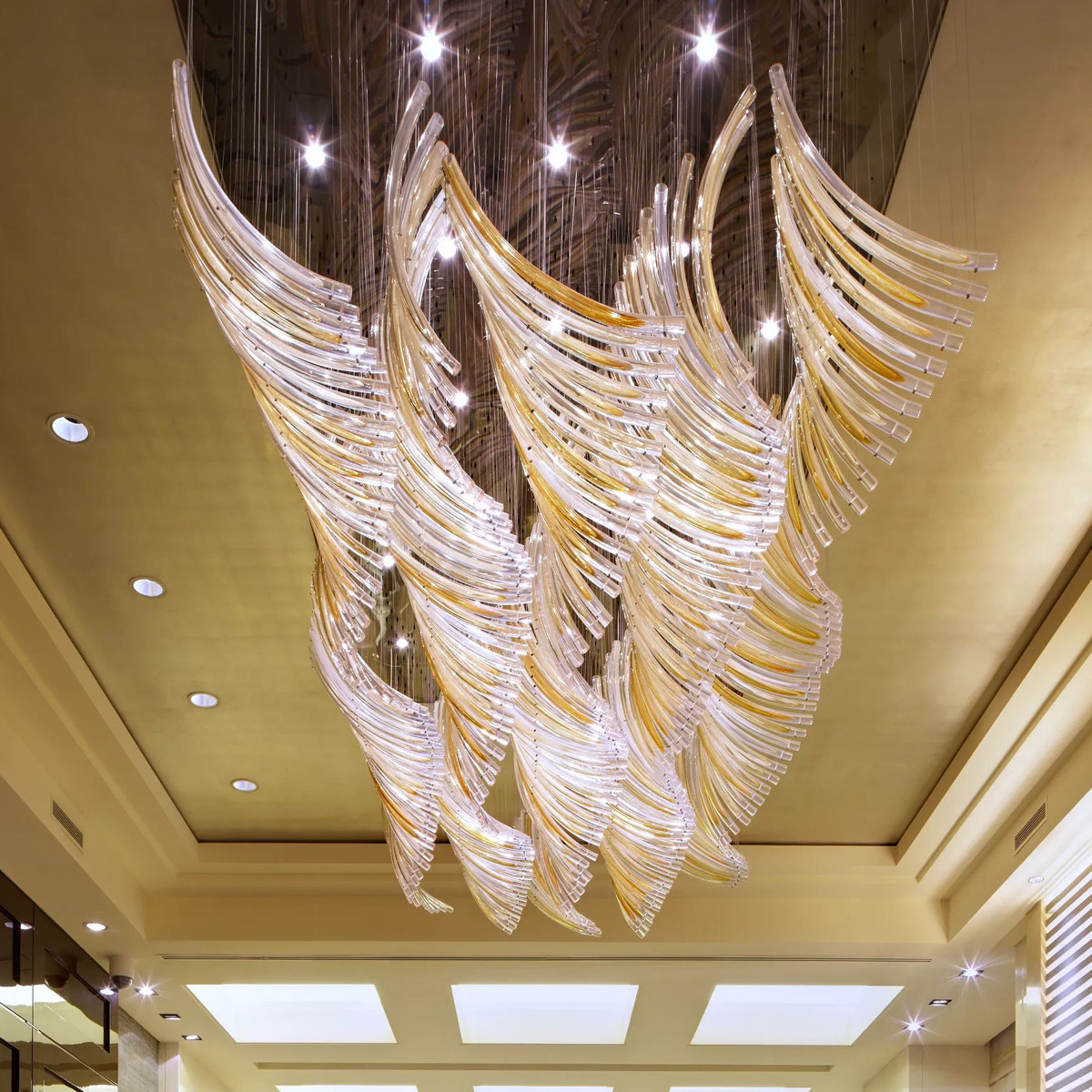 2022 minimalist hotel lobby modern transparent art glass chandelier_algz_1600703164494