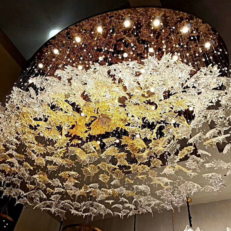 Attractive art glass big modern luxury chandelier for factory price chandeliers ceiling luxury_algz_62331835822