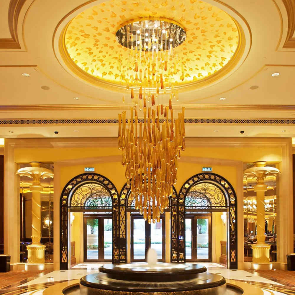 Ceiling art glass amber led lights ceiling chandelier yellow glass chandelier pendant_algz_1600801793742