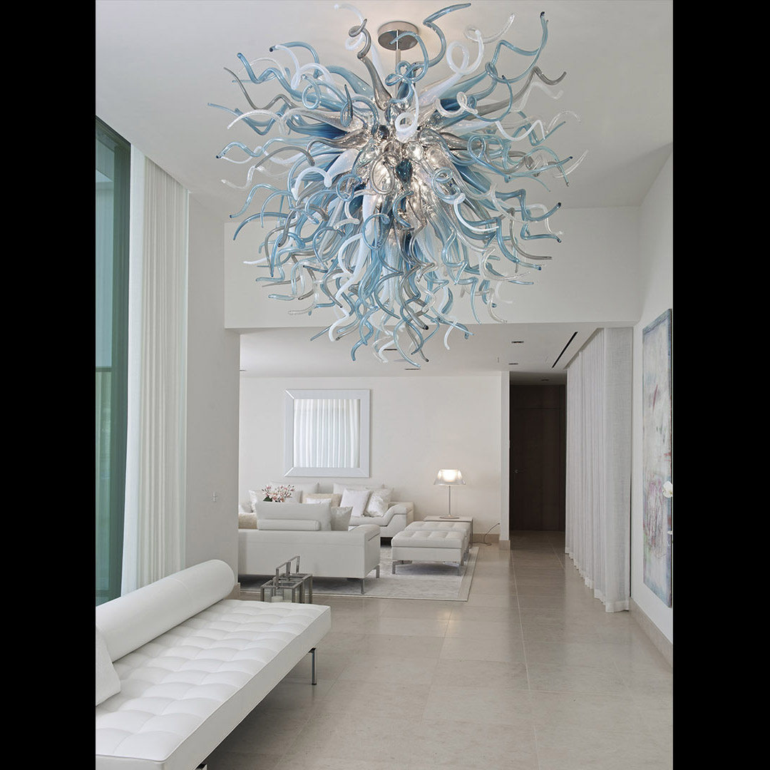 colorful hand blown glass chandelier Modern Hotel commercial lighting chandeliers_algz_1600716804573