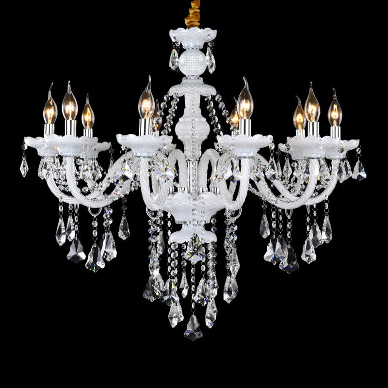 2023 modern modern living room crystal chandelier European style villa home bedroom lighting creative white pendant lamp_algz_60797948529