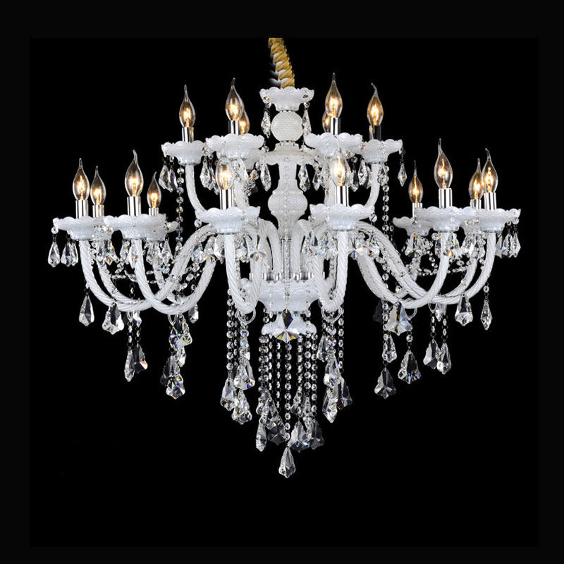 2023 modern modern living room crystal chandelier European style villa home bedroom lighting creative white pendant lamp_algz_60797948529