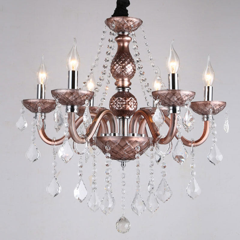 Classic coffee color crystal chandelier lighting fixtures for home living room lamp retro coffee shop luster crystal chandelier_algz_60800050262