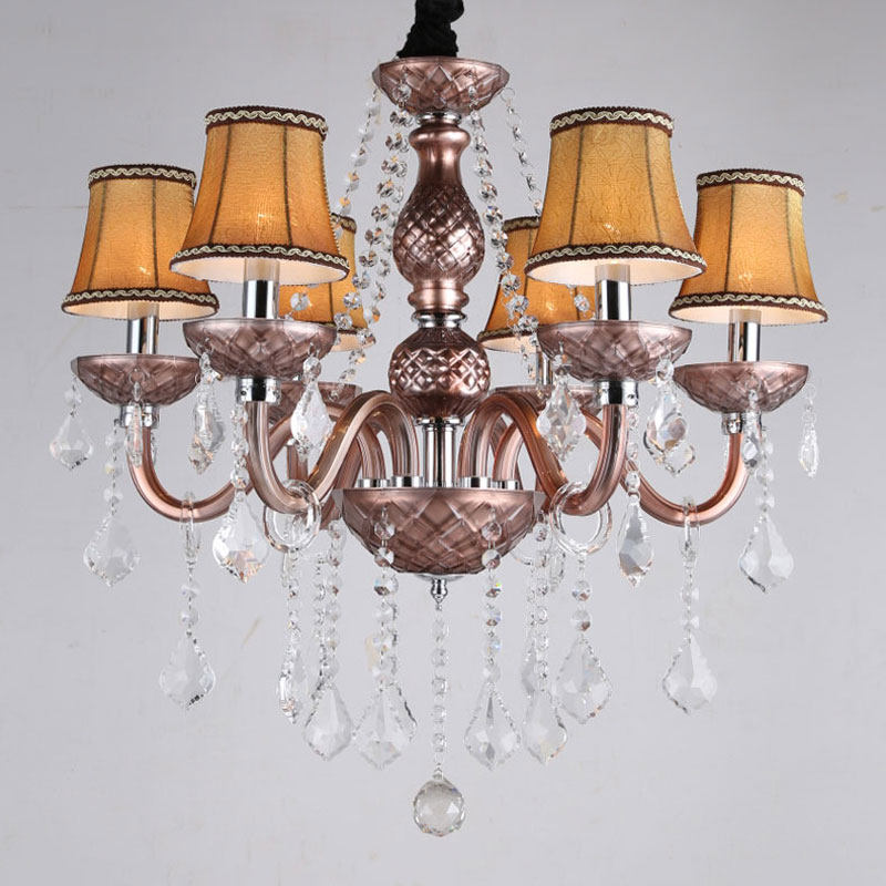 Classic coffee color crystal chandelier lighting fixtures for home living room lamp retro coffee shop luster crystal chandelier_algz_60800050262