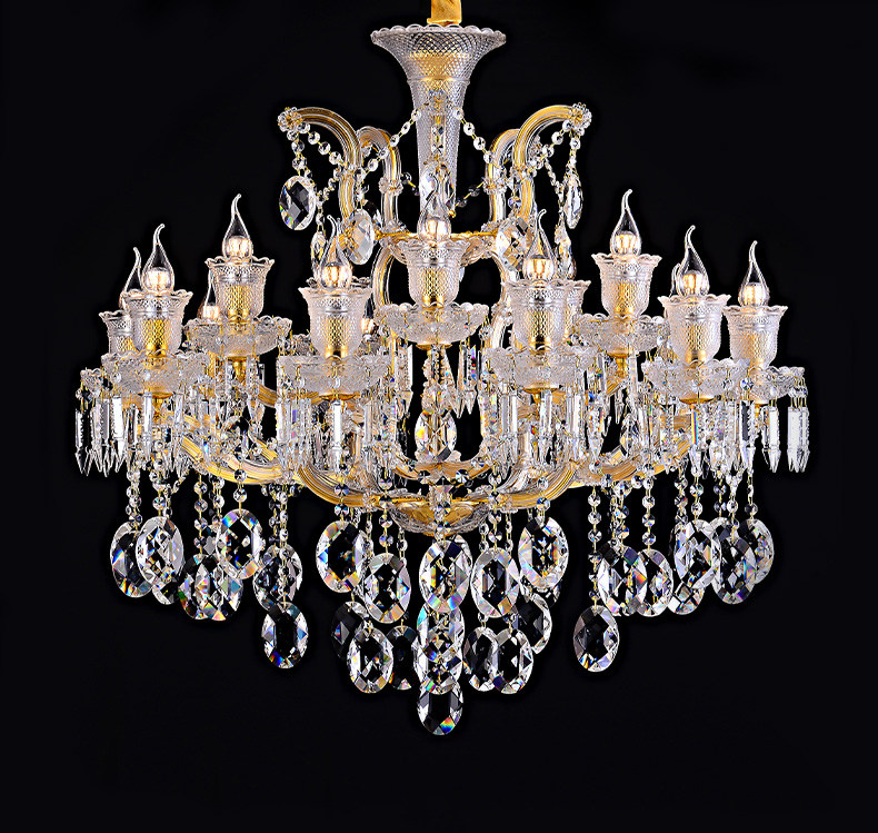 classic European Maria Theresa crystal chandelier luxury with 3 arms and led lamps pendant lights_algz_1600632074168