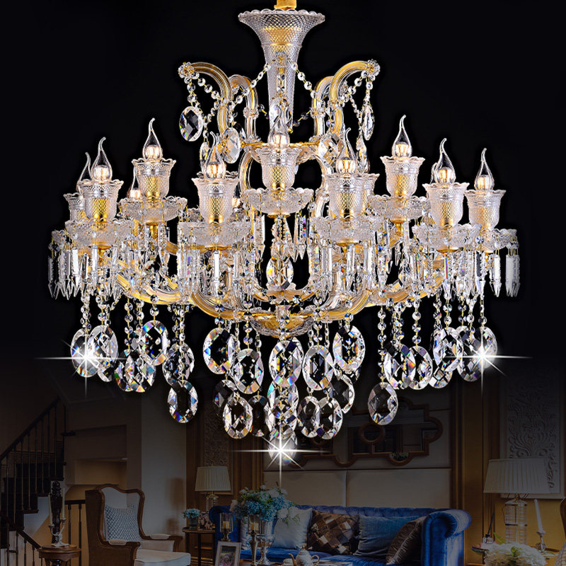 classic European Maria Theresa crystal chandelier luxury with 3 arms and led lamps pendant lights_algz_1600632074168