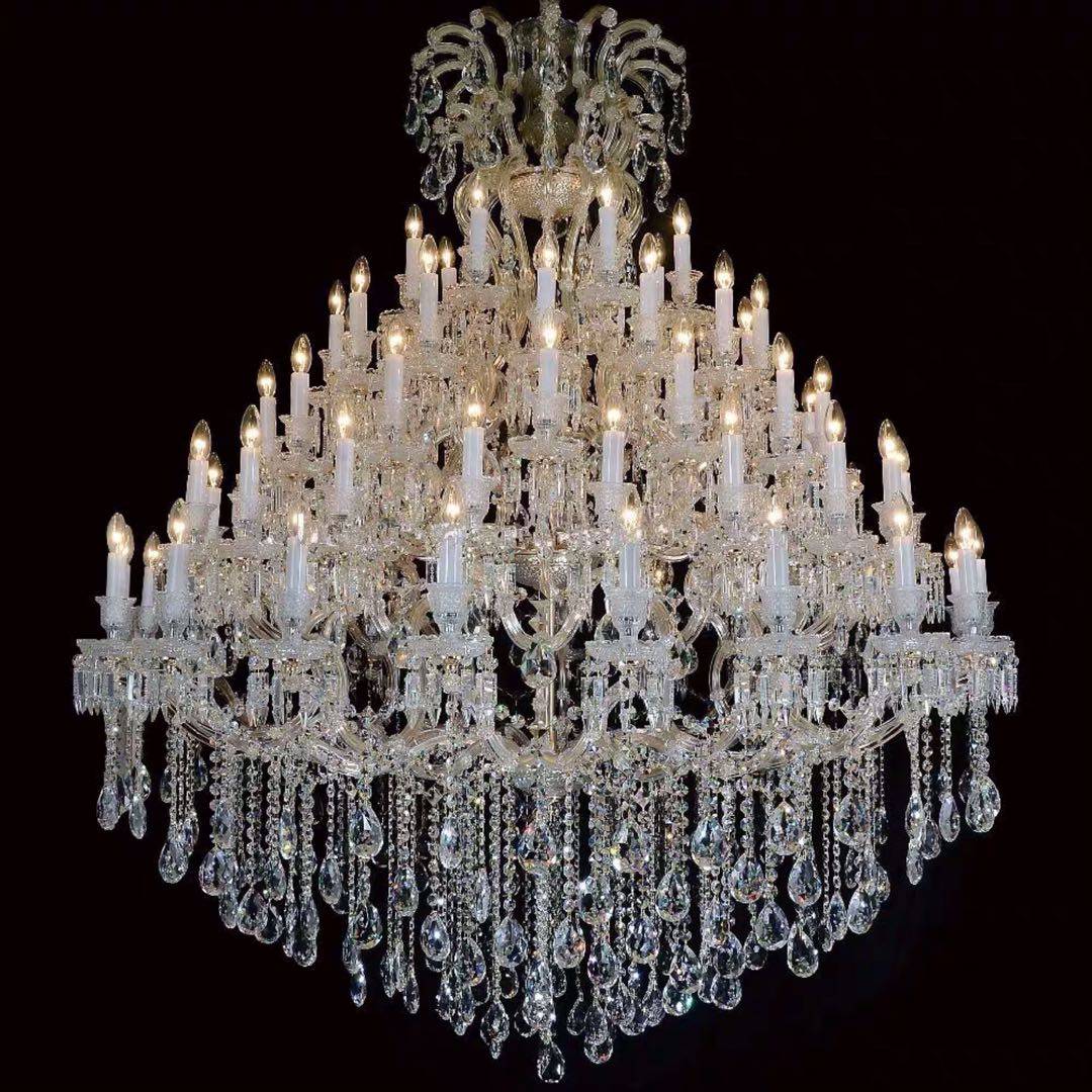 Classic Maria Theresa crystal chandelier villa living room creative spiral staircase crystal lamp hotel lobby pendant light_algz_1600133275171