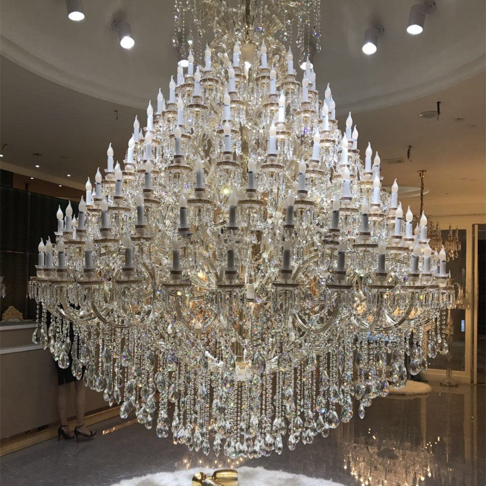 Classic Maria Theresa crystal chandelier villa living room creative spiral staircase crystal lamp hotel lobby pendant light_algz_1600133275171