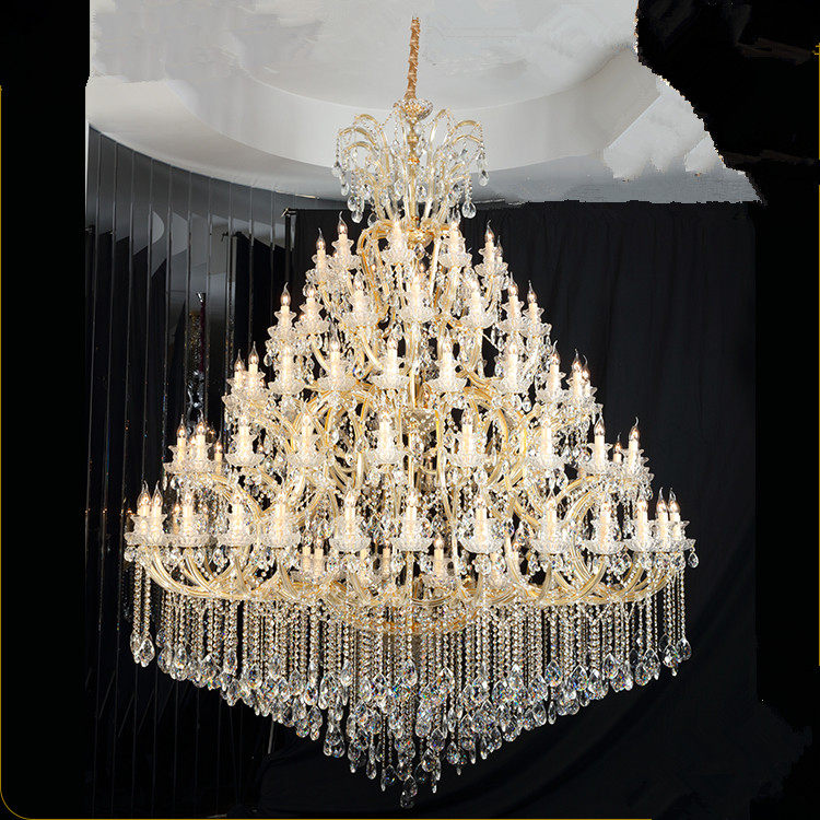 Classic Maria Theresa crystal chandelier villa living room creative spiral staircase crystal lamp hotel lobby pendant light_algz_1600133275171