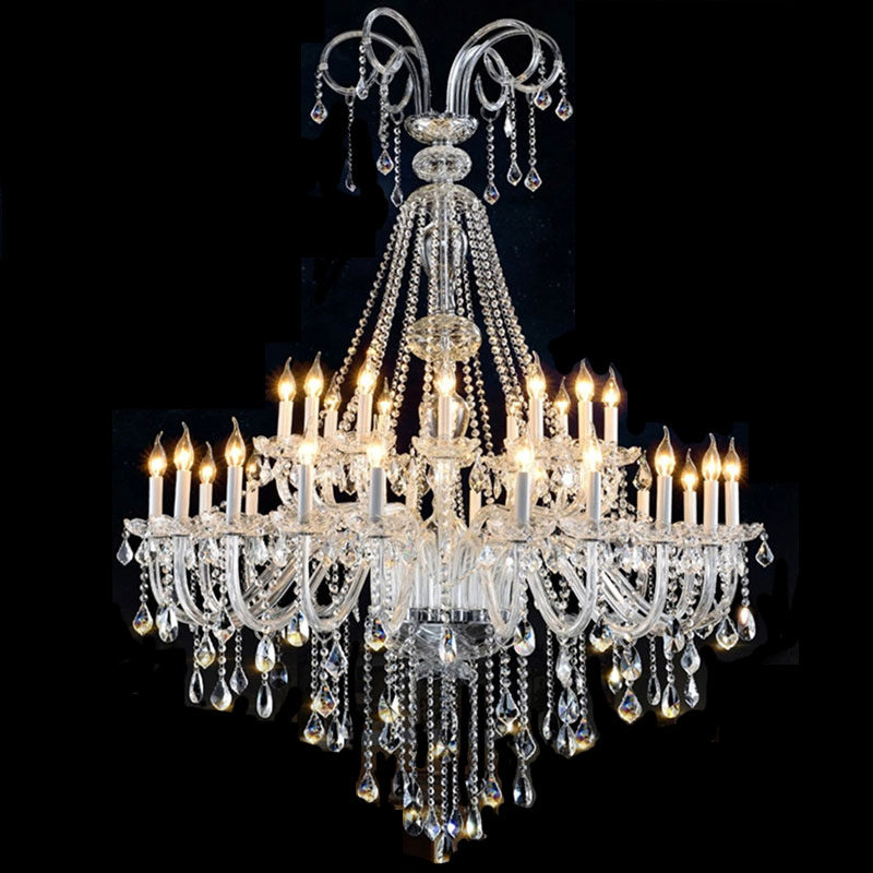 Classical luxury crystal chandelier villa building duplex staircase pendant lamp hotel lobby project decorative lighting_algz_62444496692