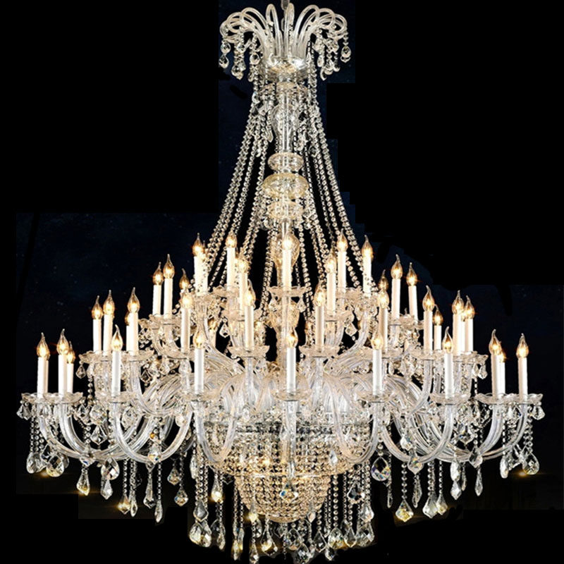 Classical luxury crystal chandelier villa building duplex staircase pendant lamp hotel lobby project decorative lighting_algz_62444496692