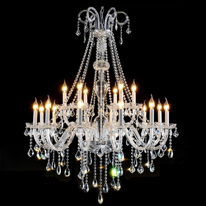 Classical luxury crystal chandelier villa building duplex staircase pendant lamp hotel lobby project decorative lighting_algz_62444496692