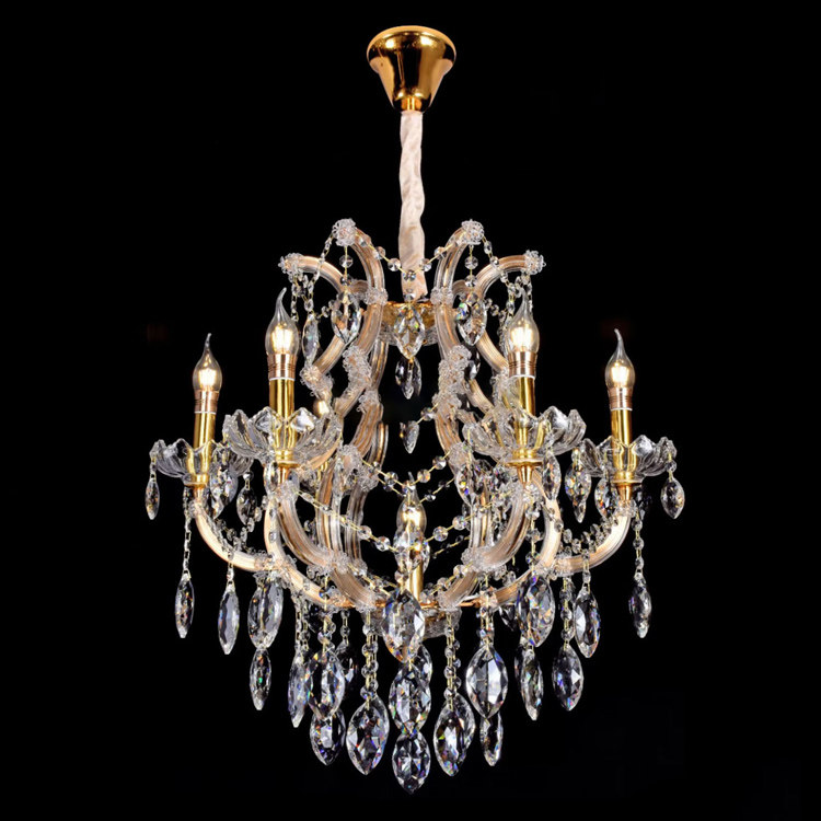 Contemporary Maria Teresa crystal chandelier golden luxury dining room decoration chandelier lighting living room pendant lamp_algz_1600252816717