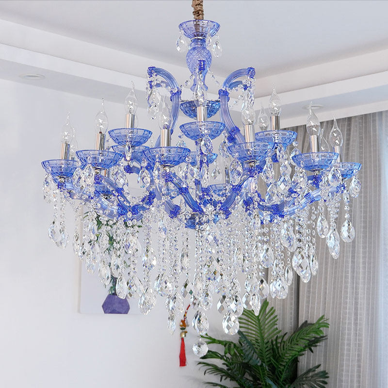 Contemporary Maria Theresa crystal chandelier for hotel banquet hall decoration lights living room bedroom colorful pendant lamp_algz_1600227823467