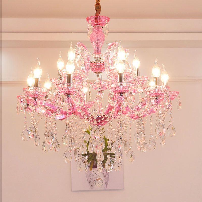 Contemporary Maria Theresa crystal chandelier for hotel banquet hall decoration lights living room bedroom colorful pendant lamp_algz_1600227823467