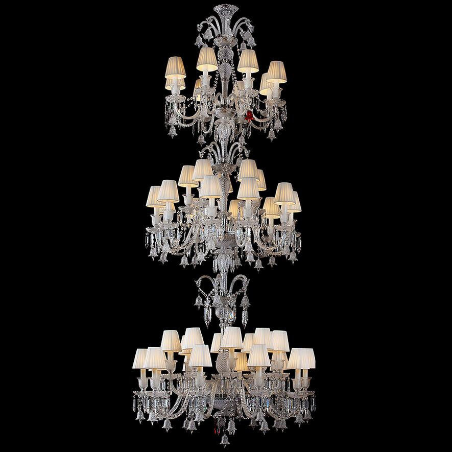 Custom large luxury modern lobby hall light gold crystal light for Villa hotel  pendant light for staircase crystal chandeliers_algz_1600496581168