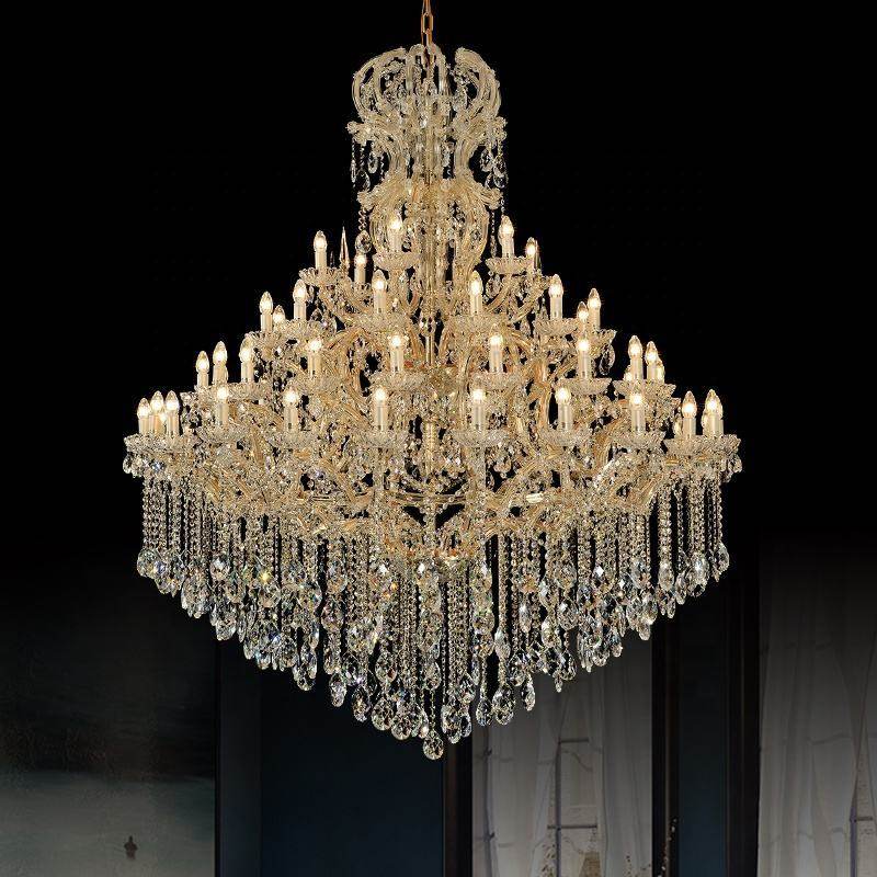 European classic wedding church large crystal lamp chandelier living room villa lighting decorative glass Maria Theresa lamps_algz_1600619435823