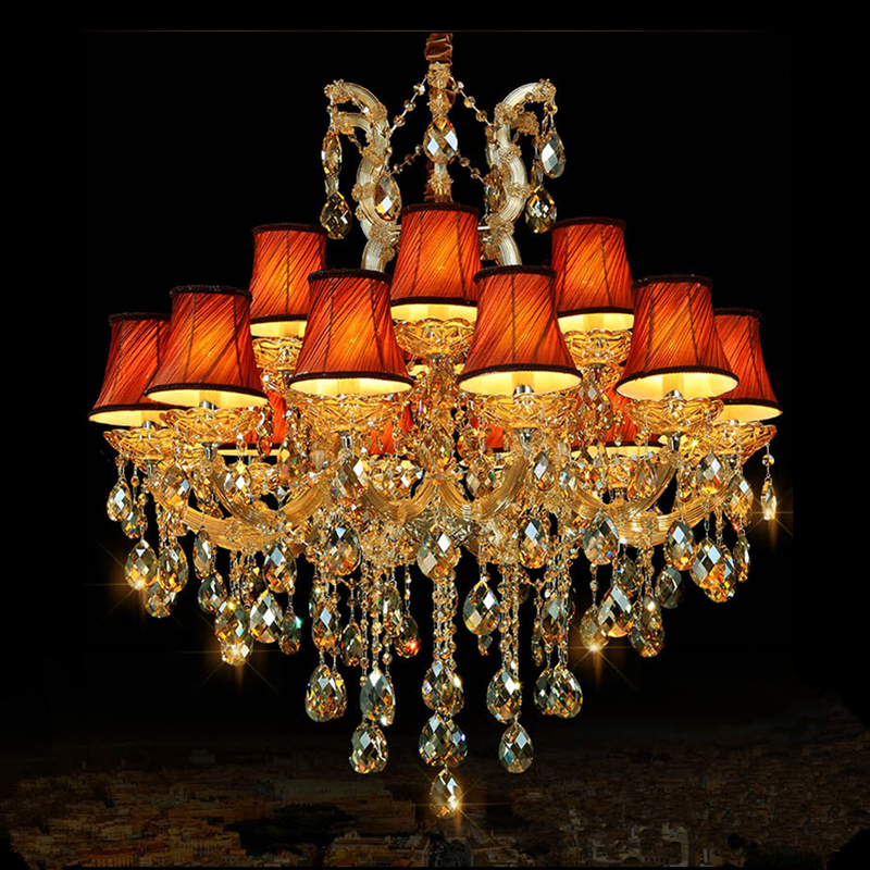 European clip light home living room lighting crystal lamp with lampshade crystal lamp hotel Maria theresa chandelier_algz_62439929279