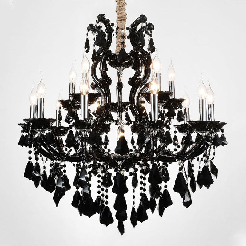 European crystal chandelier luxury atmospheric villa chandelier restaurant candle lamp staircase cross lamp_algz_62444037681