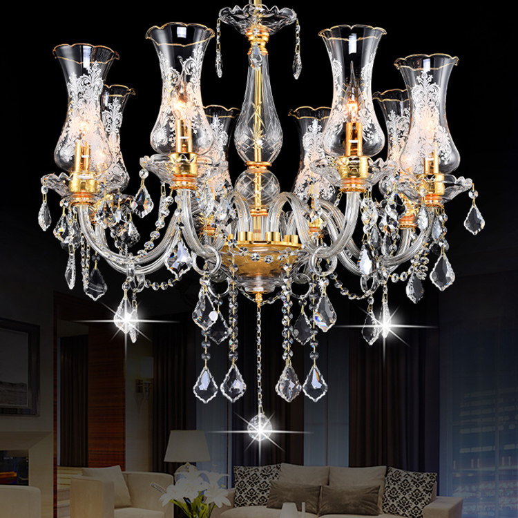 European crystal chandelier luxury decoration hotel lobby ceiling chandelier lighting living room luster crystal pendant lights_algz_1600253205797