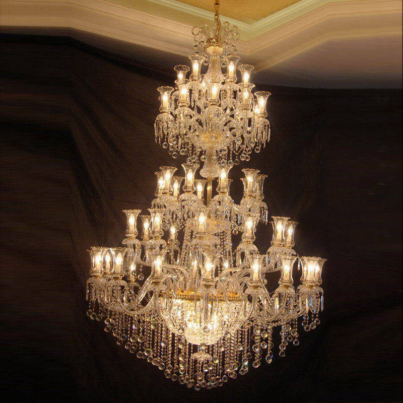 European crystal chandelier luxury villa living room lighting customization large modern club hall K9 crystal pendant light_algz_1600071387563