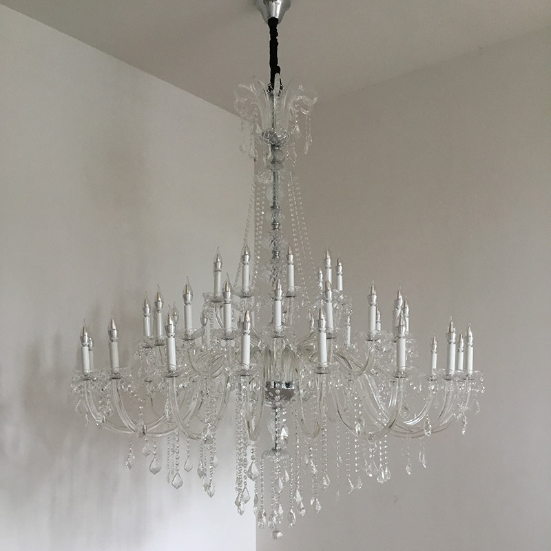 European crystal chandelier modern engineering project large chandelier villa spiral staircase decoration lighting pendant lamp_algz_1600288752676