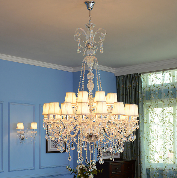 European crystal chandelier modern home bedroom living room dining room pendant lamp hotel lobby luxury engineering lighting_algz_1600226740066