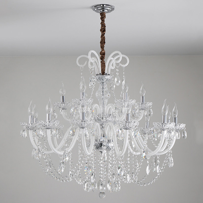 European crystal chandelier modern simple home living room decoration chandelier transparent crystal luster shopping pendant lam_algz_1600234598182