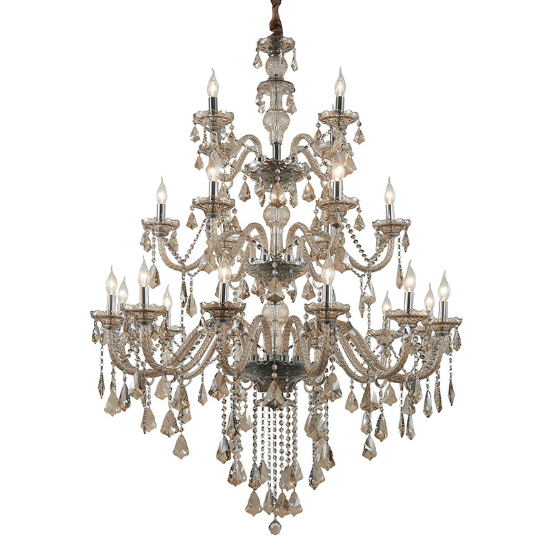 European Elegant Style Cognac Color K9 22 Arms Crystal Chandelier Wedding Party Event Decor Lights for Ceiling or Living Room_algz_1600873774451