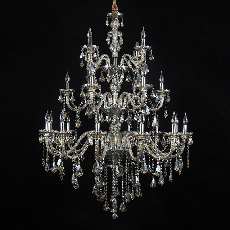 European Elegant Style Cognac Color K9 22 Arms Crystal Chandelier Wedding Party Event Decor Lights for Ceiling or Living Room_algz_1600873774451