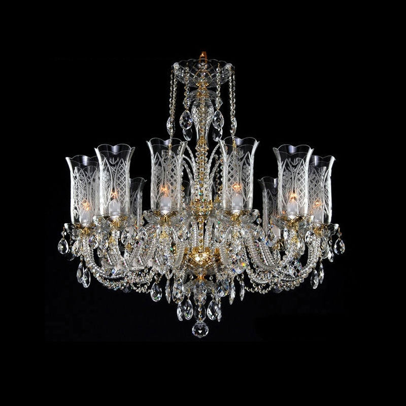 European high-end crystal chandelier modern living room simple dining room lamp atmospheric candle retro color pendant lamps_algz_62456932897