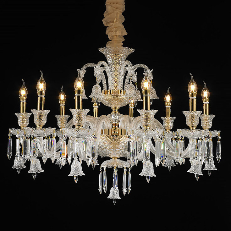 European K9 crystal chandelier apartment living room lamp villa hollow golden staircase lamp luxury hotel lobby  pendent lamp_algz_1600683116952