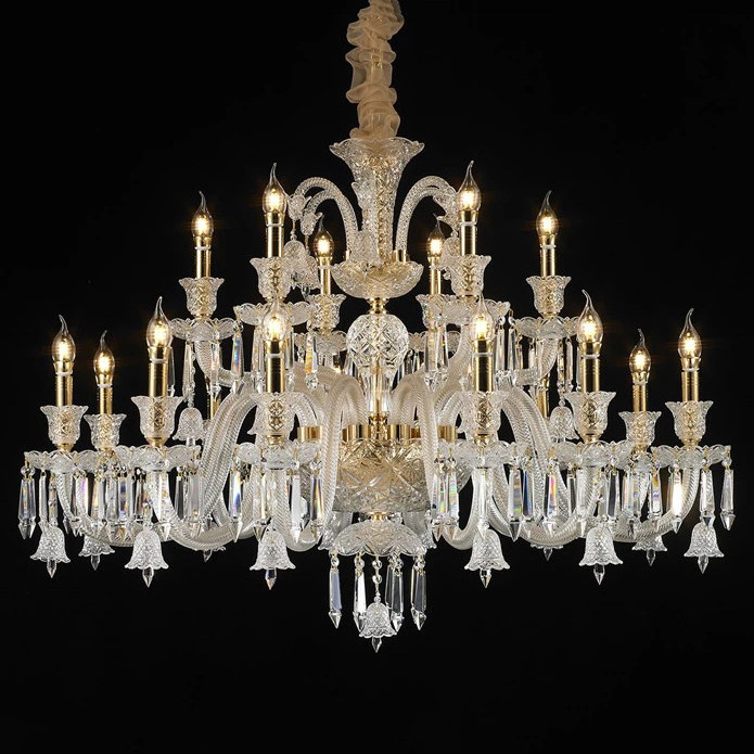 European K9 crystal chandelier apartment living room lamp villa hollow golden staircase lamp luxury hotel lobby  pendent lamp_algz_1600683116952