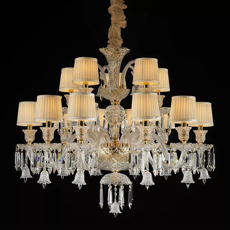 European K9 crystal chandelier apartment living room lamp villa hollow golden staircase lamp luxury hotel lobby  pendent lamp_algz_1600683116952