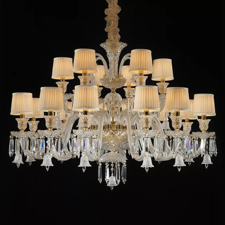 European K9 crystal chandelier apartment living room lamp villa hollow golden staircase lamp luxury hotel lobby  pendent lamp_algz_1600683116952