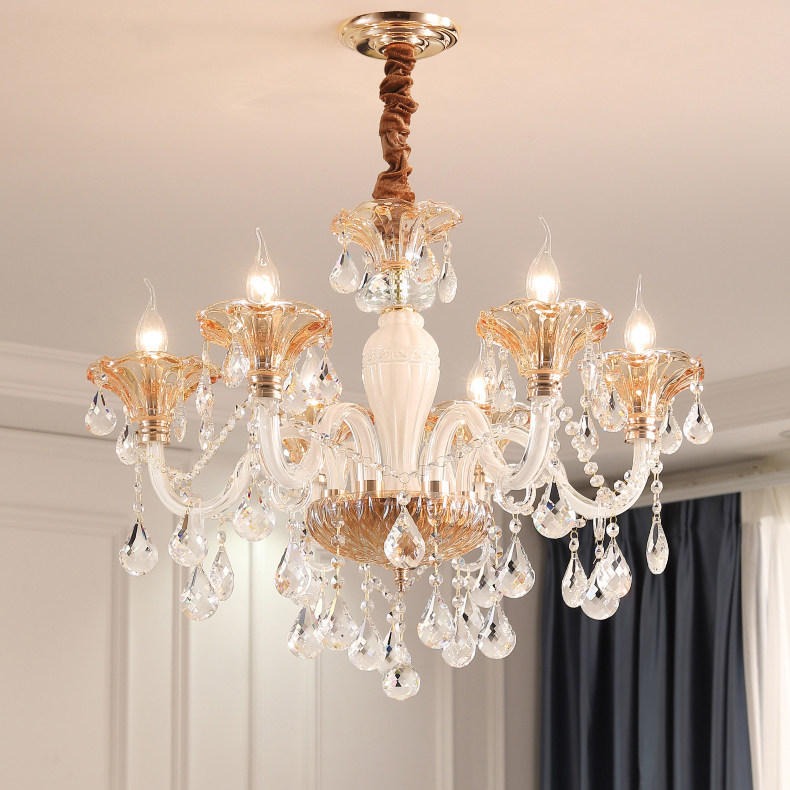 European K9 crystal chandelier luxury atmosphere villa living room lamp modern hotel project decoration crystal pendant light_algz_1600127759159