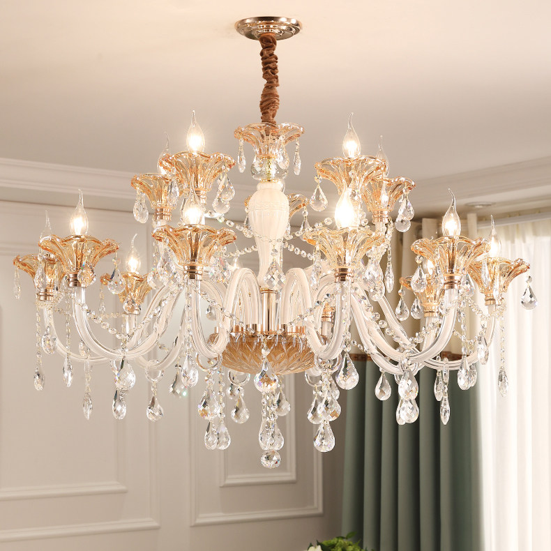 European K9 crystal chandelier luxury atmosphere villa living room lamp modern hotel project decoration crystal pendant light_algz_1600127759159