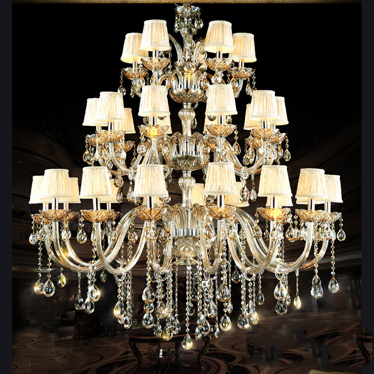 European luxury amber crystal chandelier modern large chandelier banquet hotel hall hanging decoration pendant light_algz_1600238384697