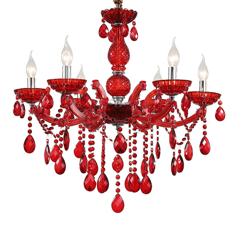 European Maria Teresa crystal chandelier modern hall home decoration crystal lighting red luster festive wedding crystal lamp_algz_1600231201812