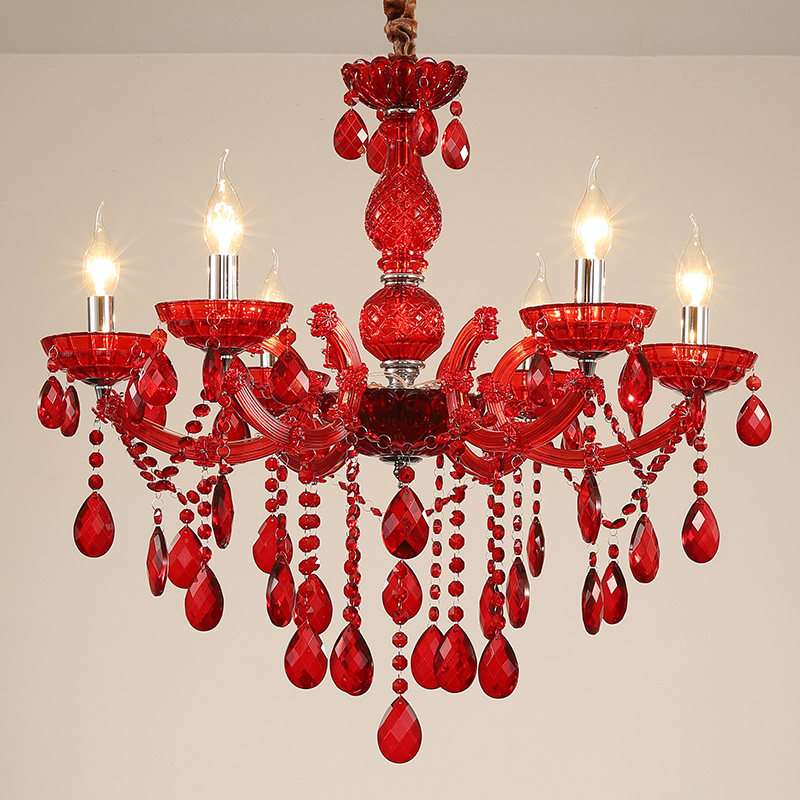 European Maria Teresa crystal chandelier modern hall home decoration crystal lighting red luster festive wedding crystal lamp_algz_1600231201812