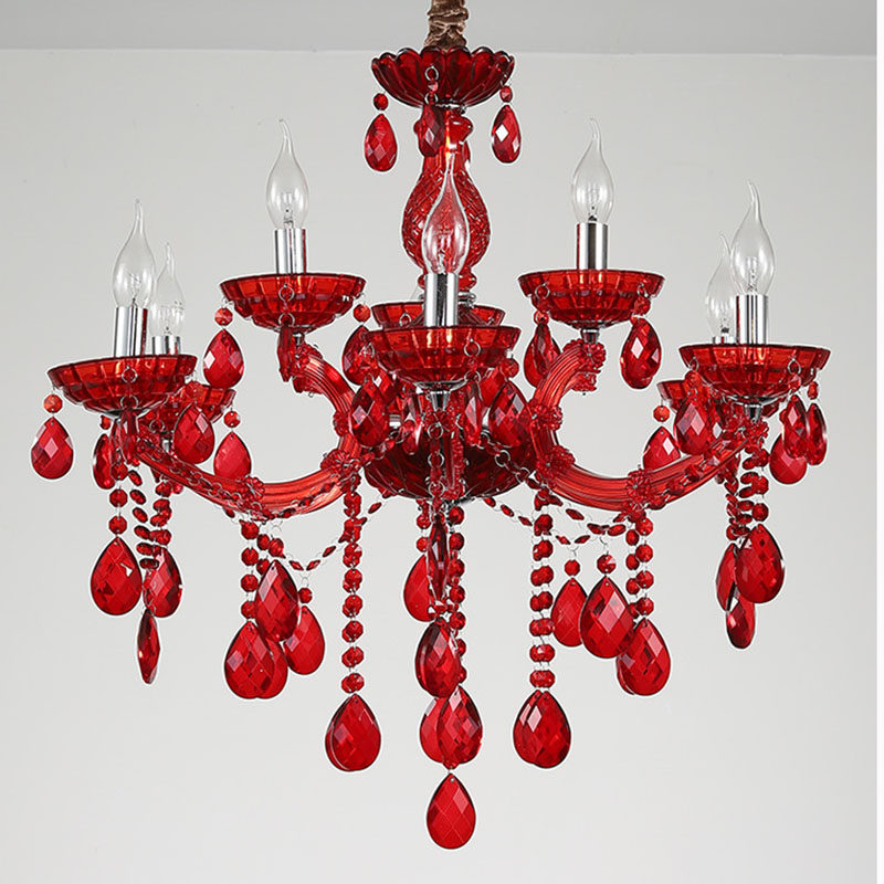 European Maria Teresa crystal chandelier modern hall home decoration crystal lighting red luster festive wedding crystal lamp_algz_1600231201812