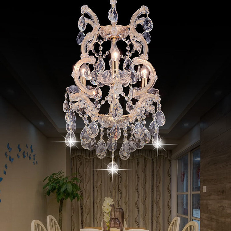 European Maria Teresa crystal chandelier new design home living room ceiling chandelier lighting transparent luster pendant lamp_algz_1600253094882