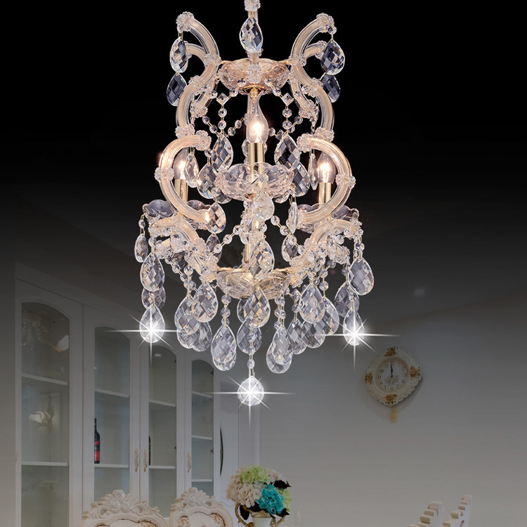 European Maria Teresa crystal chandelier new design home living room ceiling chandelier lighting transparent luster pendant lamp_algz_1600253094882